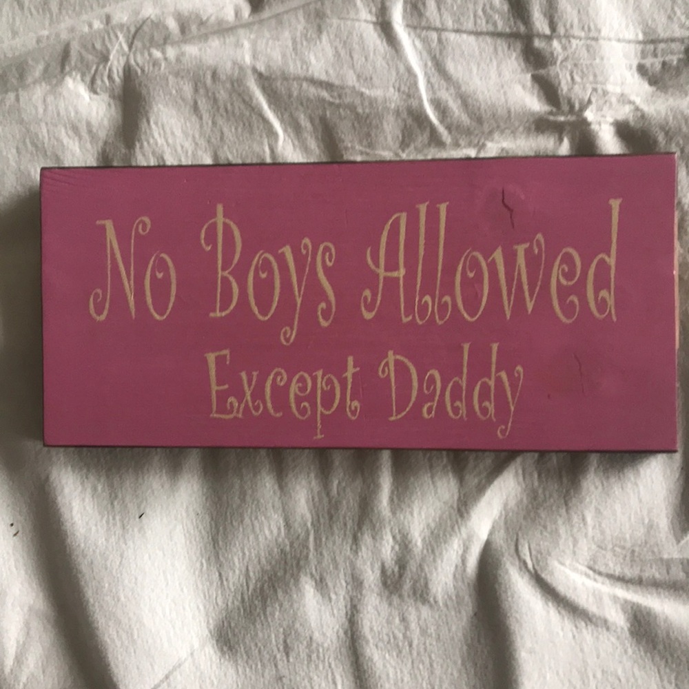 No boys allowed sign